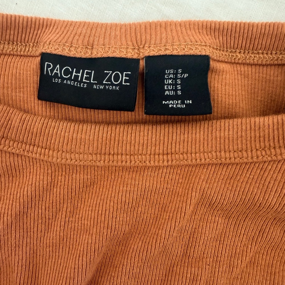 Rust Ribbed High Neck Tank Top - Picture 3 of 3